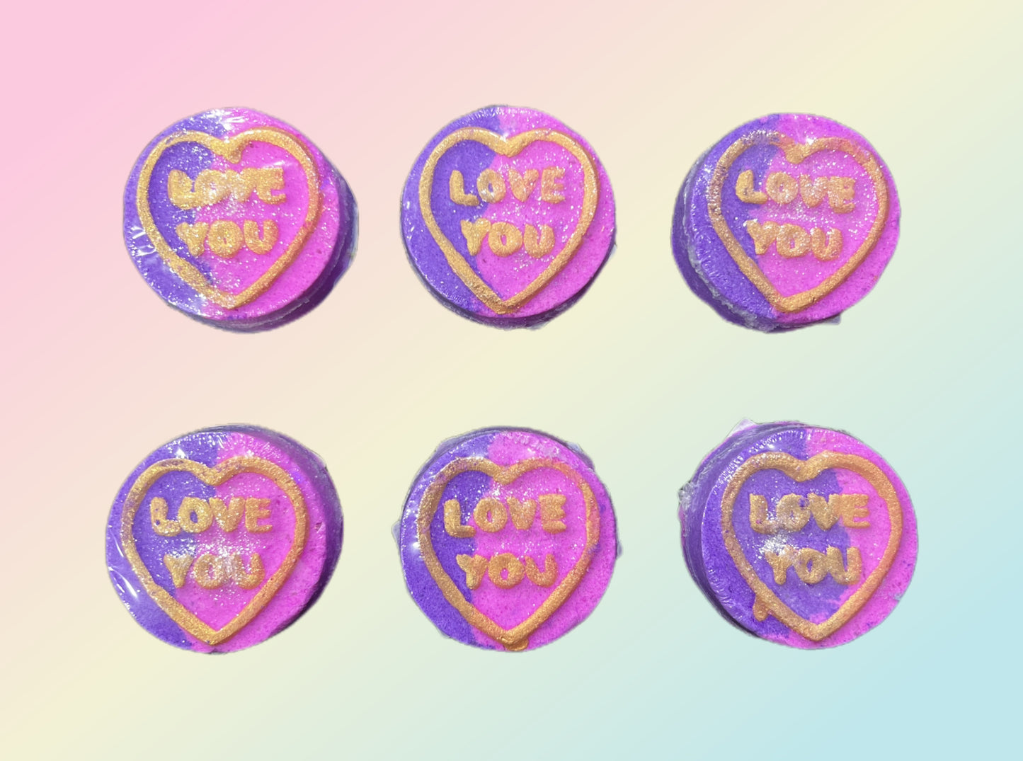 ‘Love You’ Puck Bath Bombs